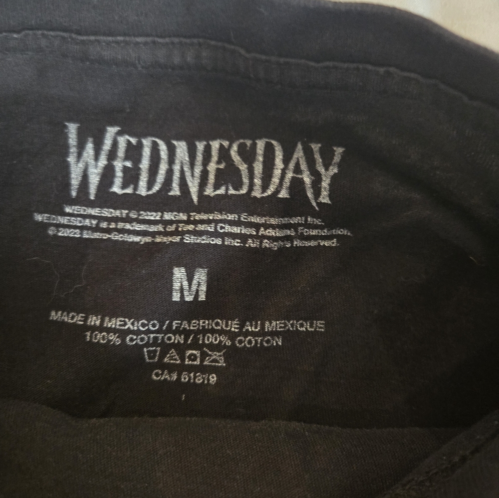 Crop Graphic Tee - Black "On Wednesdays We Wear Black" Official - Picture 5 of 5